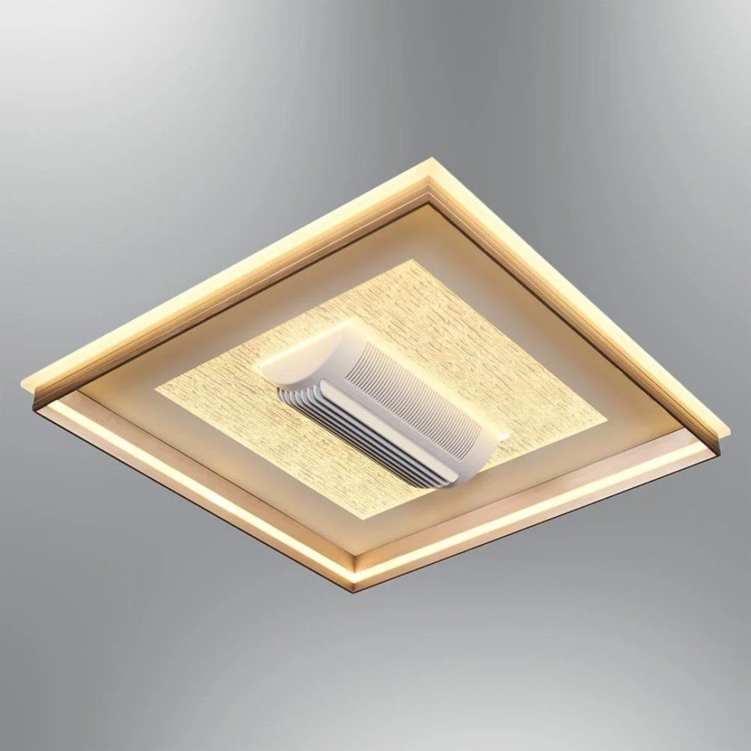 Storm 60x60cm Fanlı Armatür Beyaz Kumandalı Ledli Plafonyer Avize 1412-4