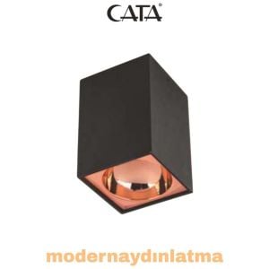 Cata CT-5420 Bergama Siyah-Bakır Gu10 Duylu Sıva Üstü Armatür