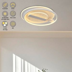 Dare 60cm Beyaz Kumandalı Ledli Plafonyer Avize 1412-7