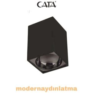 Cata CT-5420 Bergama Siyah-Platin Gu10 Duylu Sıva Üstü Armatür