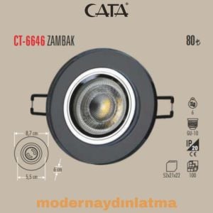 Cata CT-6646 Zambak Yuvarlak Dekoratif Cam Spot