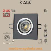 Cata CT-6647 Yeşim Kare Dekoratif Cam Spot