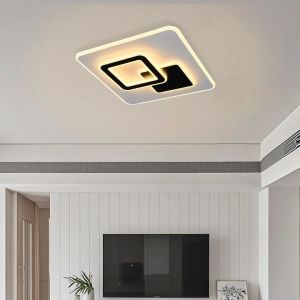 Futura 45x45cm Kumandalı Beyaz Ledli Plafonyer Avize 1413-3