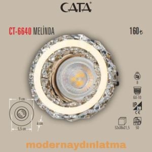 Cata CT-6640 Melinda Yuvarlak Dekoratif Cam Spot