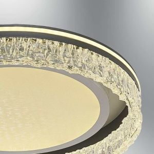 Nofa 50cm Tuya Uyumlu Kumandalı Beyaz Ledli Plafonyer Avize 1414-1