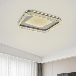 Nofa 50x50cm Tuya Uyumlu Kumandalı Beyaz Ledli Plafonyer Avize 1414-3