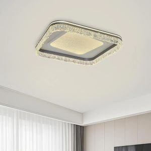 Nofa 60x60cm Tuya Uyumlu Kumandalı Beyaz Ledli Plafonyer Avize 1414-4