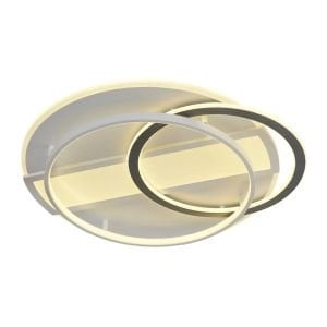 Nofa 60cm Tuya Uyumlu Kumandalı Beyaz Ledli Plafonyer Avize 1414-6