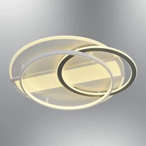 Nofa 60cm Tuya Uyumlu Kumandalı Beyaz Ledli Plafonyer Avize 1414-6