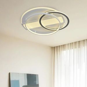 Nofa 60cm Tuya Uyumlu Kumandalı Beyaz Ledli Plafonyer Avize 1414-6