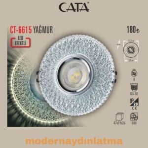 Cata CT-6615 Yağmur Yuvarlak Dekoratif Cam Spot
