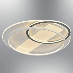 Nofa 80cm Tuya Uyumlu Kumandalı Beyaz Ledli Plafonyer Avize 1414-6