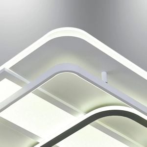 Nofa 80x80cm Tuya Uyumlu Kumandalı Beyaz Ledli Plafonyer Avize 1414-8