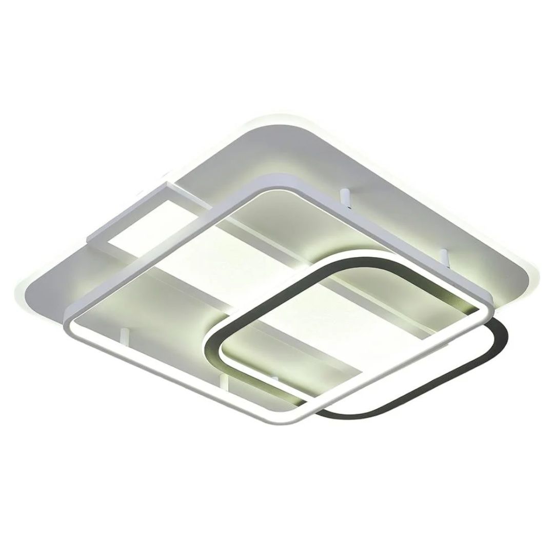 Nofa 80x80cm Tuya Uyumlu Kumandalı Beyaz Ledli Plafonyer Avize 1414-8