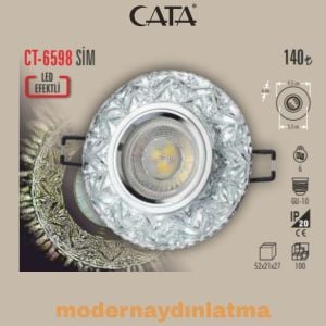 Cata CT-6598 Sim Yuvarlak Dekoratif Cam Spot