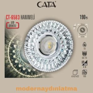 Cata CT-6583 Hanımeli Yuvarlak Dekoratif Cam Spot