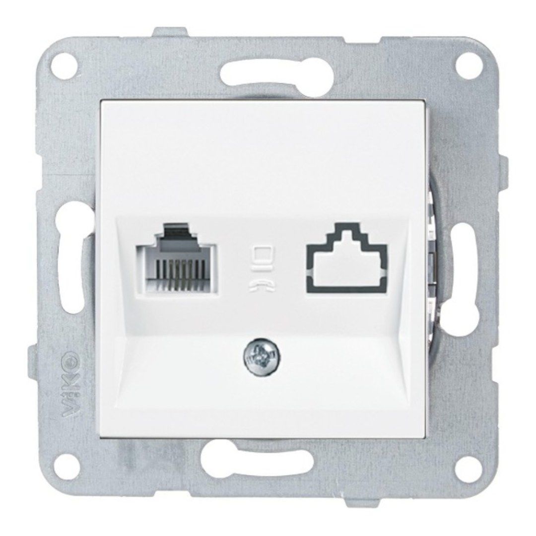 Viko Karre Serisi Anahtar Prizler İnternet (Data) Prizi - Çerçevesiz