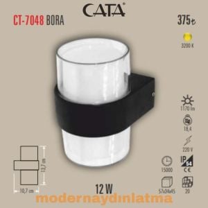 Cata CT-7048 12W Bora Dış Mekan Modern Ledli Aplik Günışığı