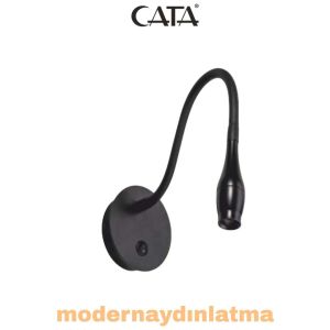 Cata CT-5232 Baykuş Yatak Başı Oynar Led Aplik Siyah Renk