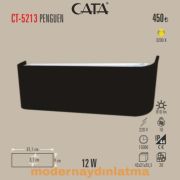 Cata CT-5213 Penguen Siyah Kasa İç Mekan Led Aplik Günışığı