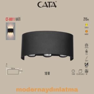 Cata CT-8011 10W Haiti Dış Mekan Modern Ledli Aplik Günışığı