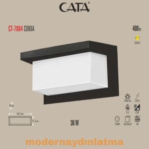 Cata CT-7084 30W Cunda Dış Mekan Modern Ledli Aplik Günışığı