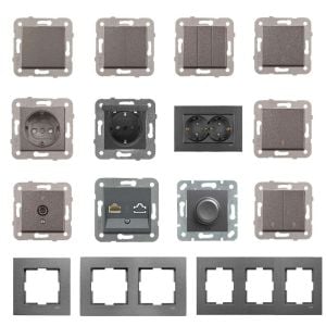 Viko Novella Serisi Füme Renk Anahtar Prizler