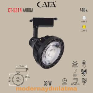 Cata CT-5314 33W Karina Ray Spot Armatür Beyaz Işık