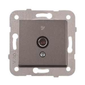 Viko Novella Serisi Füme Renk Anahtar Prizler Uydu Prizi - Çerçevesiz