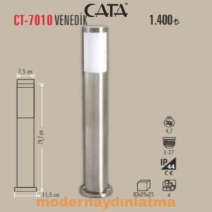 Cata CT-7010 Venedik E27 Duylu Metal Bahçe Armatür 80 Cm