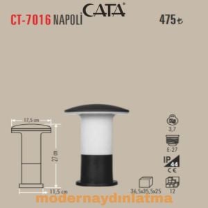 Cata CT-7016 Napoli E27 Duylu ABS Bahçe Armatür 27 Cm
