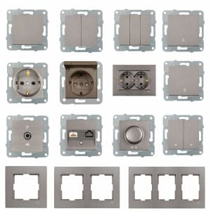 Viko Novella Serisi Antrasit Renk Anahtar Prizler