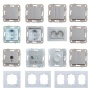 Viko Novella Serisi Gümüş Renk Anahtar Prizler