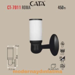 Cata CT-7011 Roma E27 Duylu Duvar Tipi ABS Bahçe Armatür
