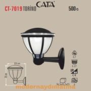 Cata CT-7019 Torino E27 Duylu Duvar Tipi ABS Bahçe Armatür