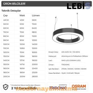 Lebis Simit Lineer Aydınlatma 5x5 Kasa