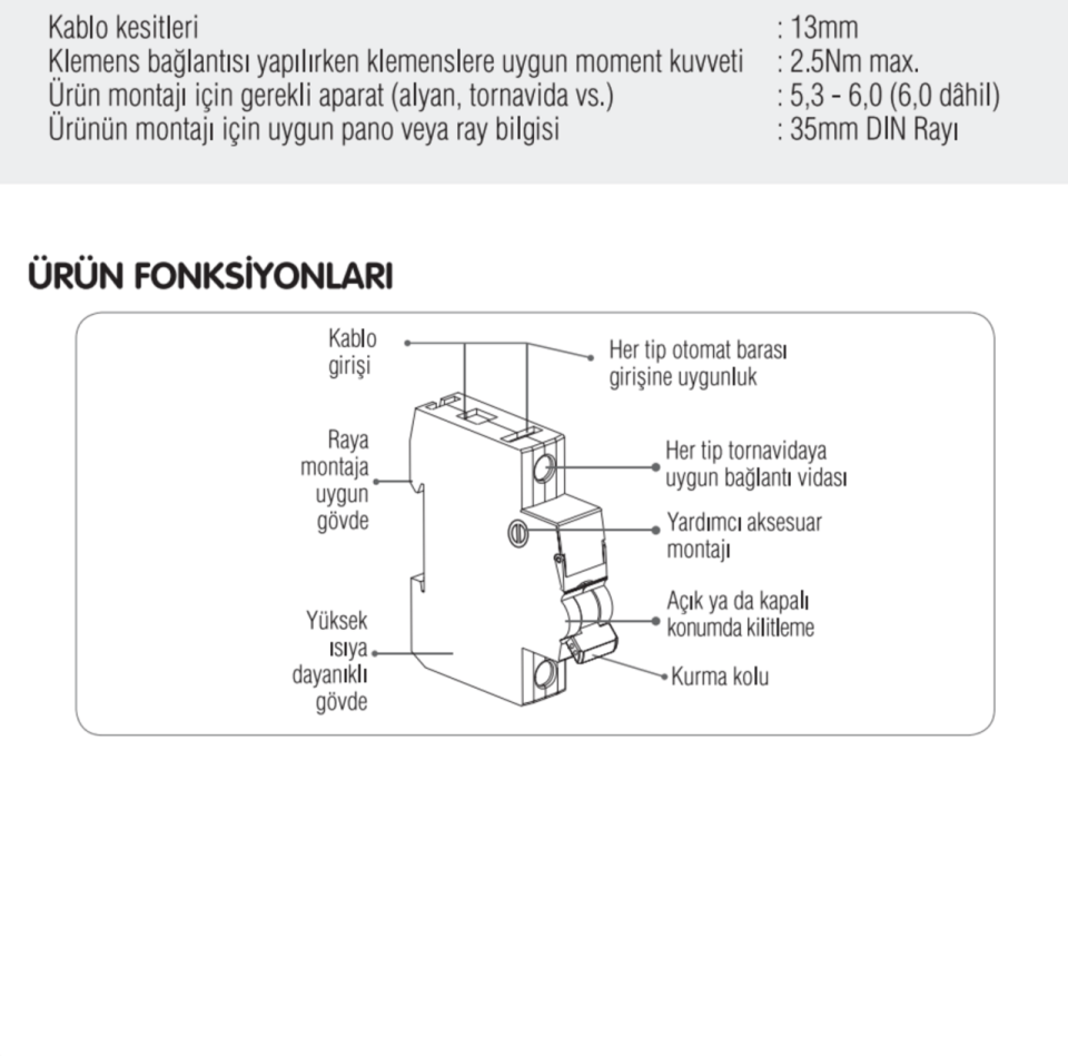 Viko 1x10 Amper Monofaze Sigorta