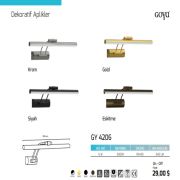 Goya GY 4206 Siyah Kasa Günışığı Tablo Aydınlatma Aplik