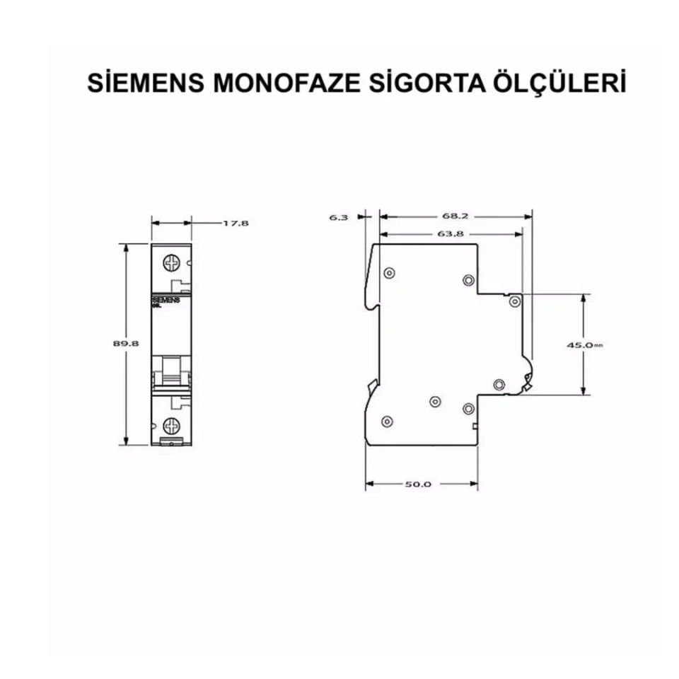 Siemens 1x40 Amper Monofaze Sigorta B Tipi
