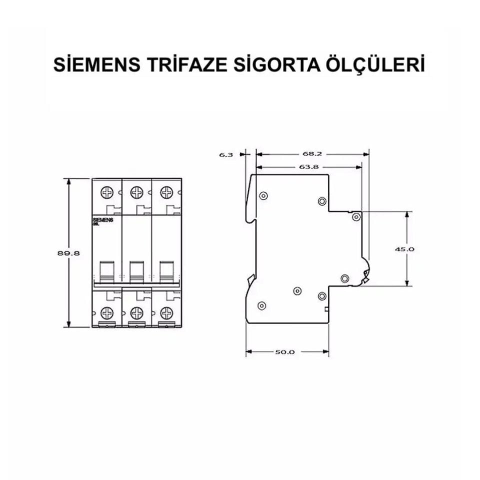 Siemens 3x25 Amper Trifaze Sigorta