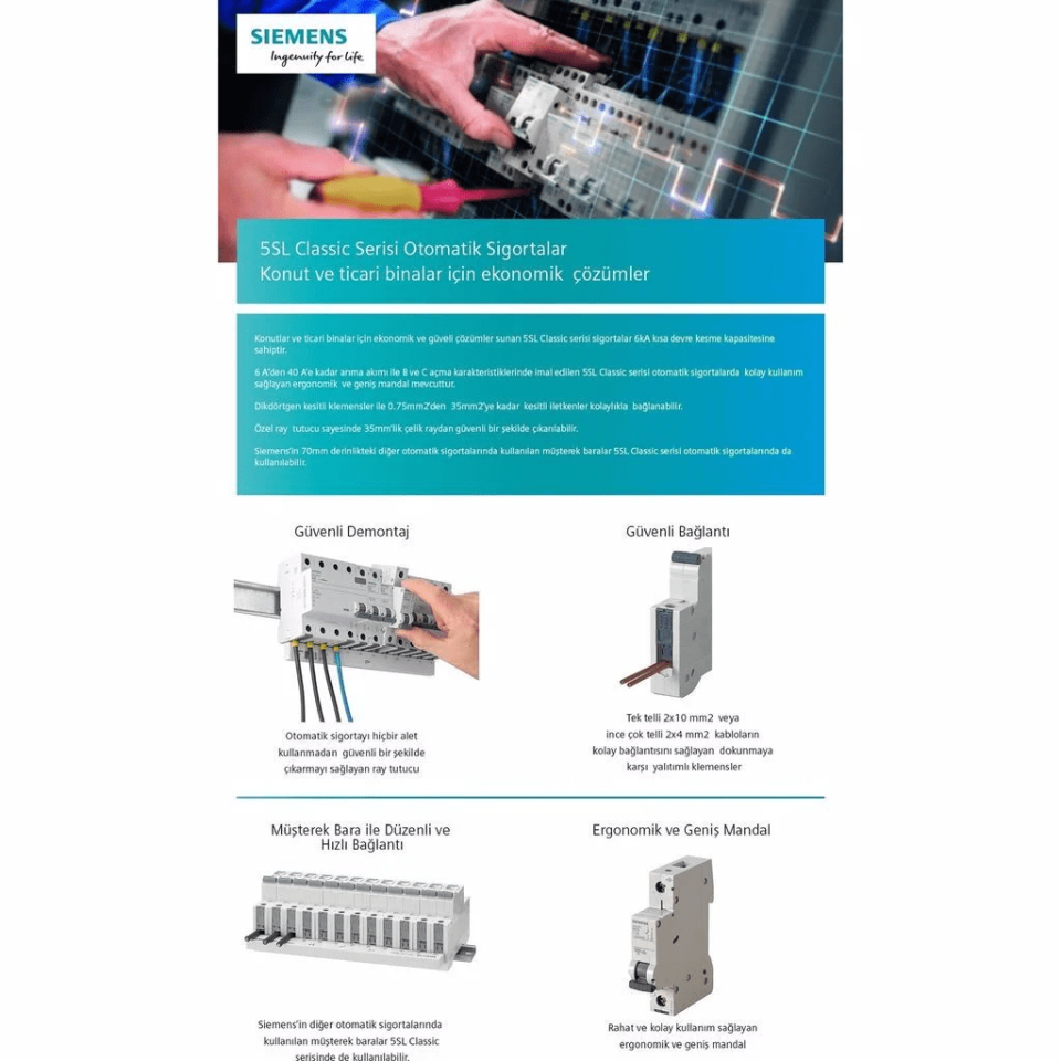 Siemens 3x63 Amper Trifaze Sigorta