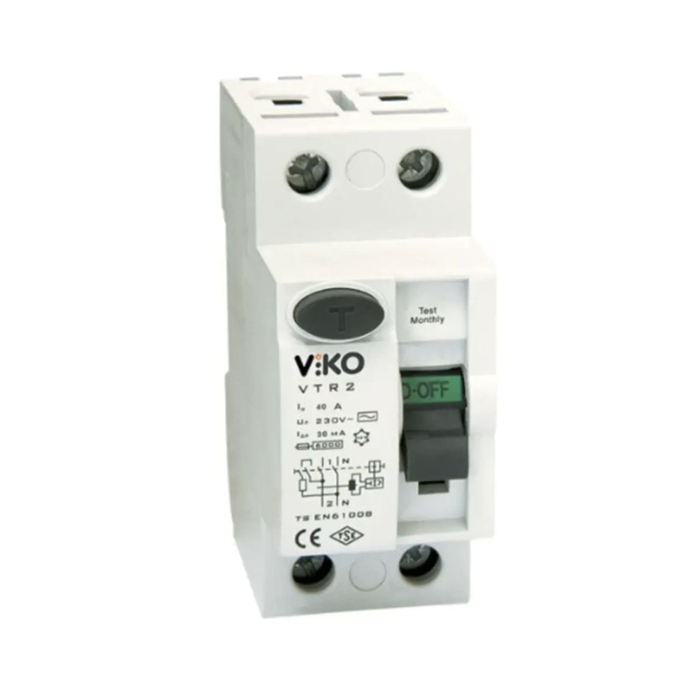 Viko 2x25 30 mA Monofaze Kaçak Akım Rolesi