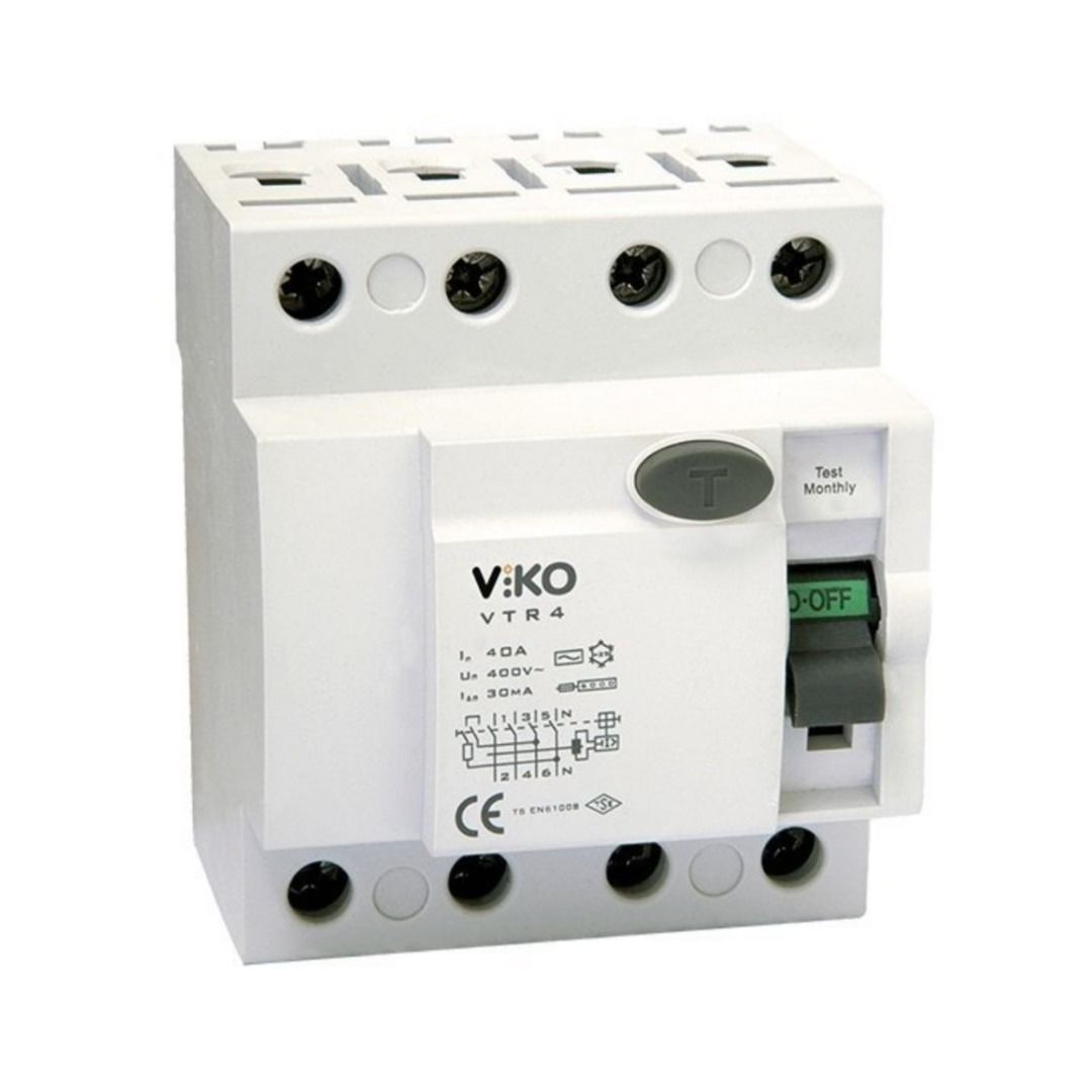 Viko 4x25 300 mA Trifaze Yangın Koruma Rolesi