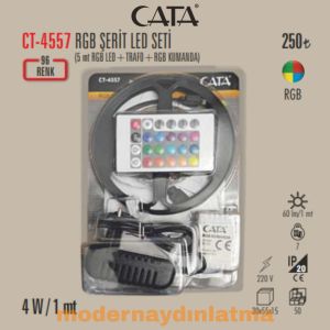 Cata Tak Çalıştır RGB Şerit Led Seti CT-4557 - 96 Renk