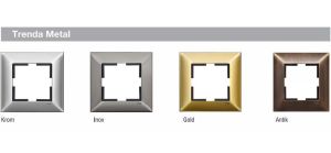 Viko Trenda Metal Tekli Çerçeve Gold Renk