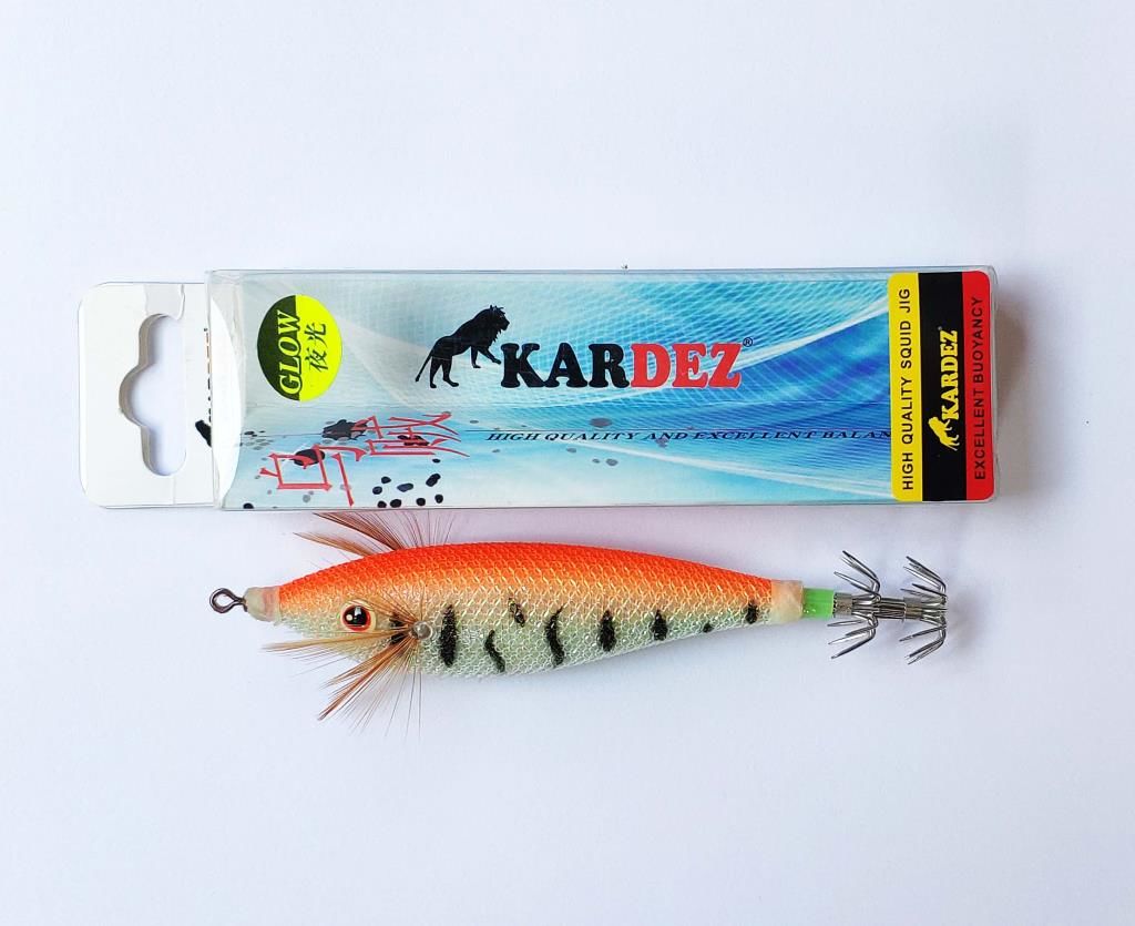 Kardez Glow Squid Jig 10 cm 14 gr Fosforlu Kalamar Zokası