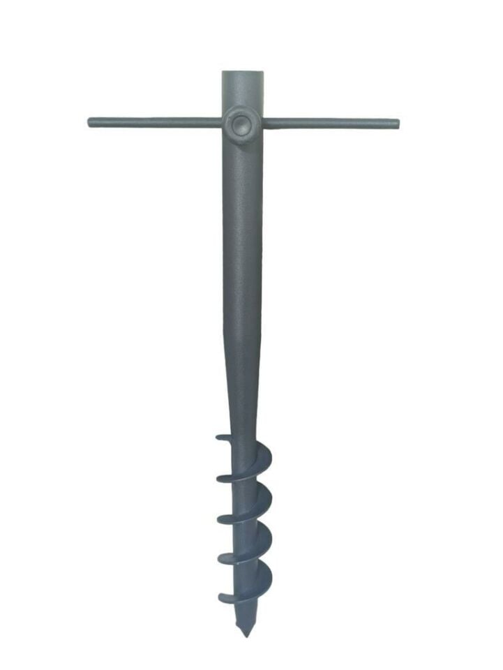 Plaj Şemsiye Sabitleme Kazığı Metal Burgulu Kazığı Güçlü Plaj Şemsiyesi Direk Sabitleyici