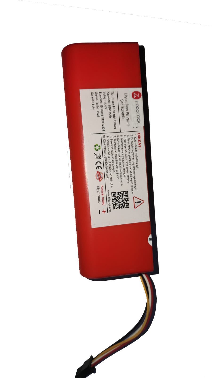 Roborock S5 Max S6 MaxV  roborock modeli uyumlu pil batarya 5200 mah.