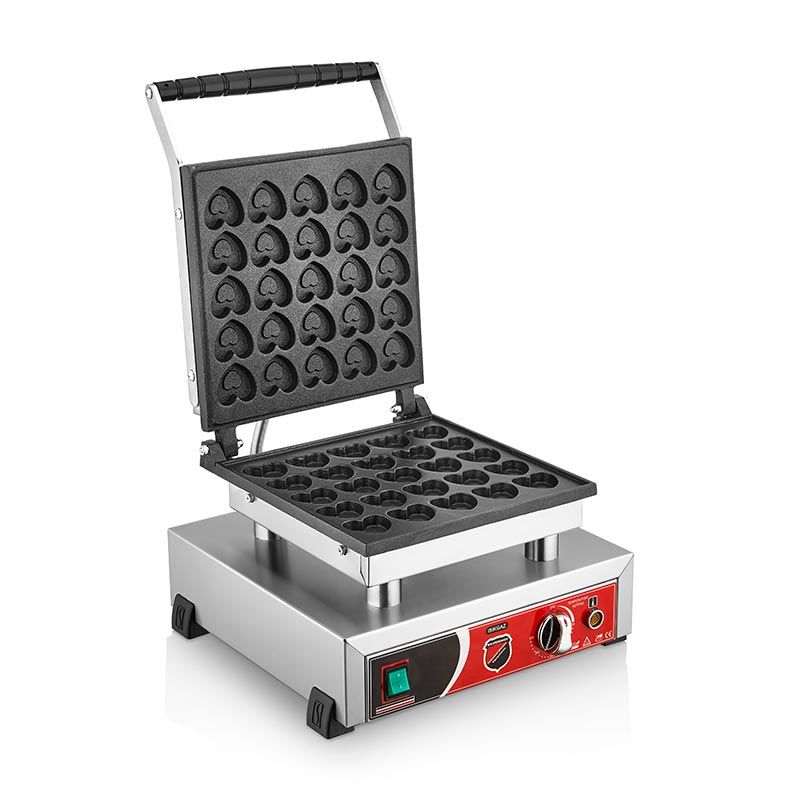 SilverInox B20 Kalpli Bubble Waffle Makinesi, Tekli, Kapaklı, Elektrikli