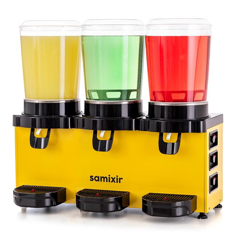 Samixir MMM30 Panaromik Triple Soğuk İçecek Dispenseri, 10 L+10 L+10 L